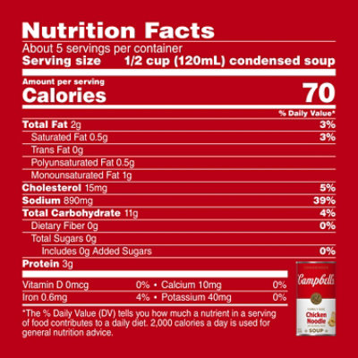 Campbell's Condensed Chicken Noodle Soup Dry Egg Noodle Recipe - 22.4 Oz - Image 4