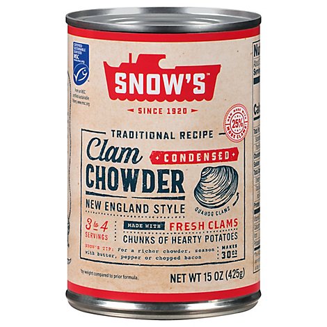 Snows Clam Chowder Condensed New England - 15 Oz