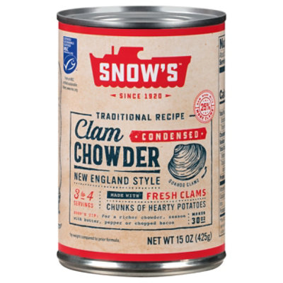Snows Clam Chowder Condensed New England - 15 Oz