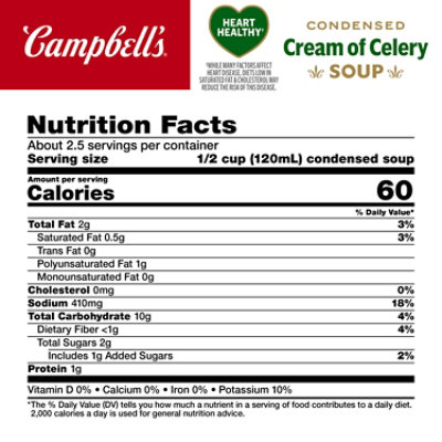 Campbell's Condensed Heart Healthy Cream of Celery Soup - 10.5 Oz - Image 4