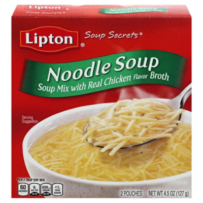 Lipton Soup Secrets Soup Mix With Real Chicken Broth Noodle Soup 2 Count - 4.5 Oz - Image 3