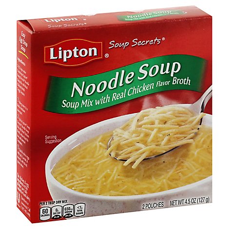 Lipton Soup Secrets Soup Mix With Real Chicken Broth Noodle Soup 2 Count - 4.5 Oz
