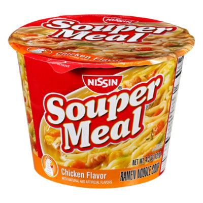 Nissin Souper Meal Ramen Noodle Soup Chicken Flavor With Vegetable Medley - 4.3 Oz