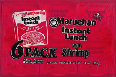 Maruchan Instant Lunch Ramen Noodle Soup with Shrimp - 6-2.25 Oz - Image 2