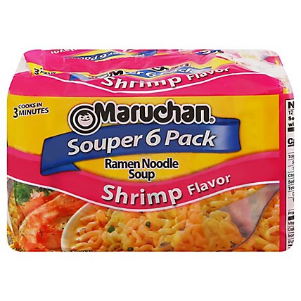 Maruchan Ramen Noodle Soup Shrimp Flavor - 6-3 Oz - Image 2