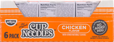 Nissin Cup Noodles Ramen Noodle Soup Chicken Flavor - 6-2.25 Oz - Image 3