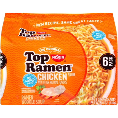 Nissin Top Ramen Noodle Soup, Ramen, Chicken Flavor - 3 oz