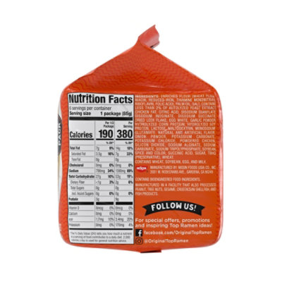 Nissin Top Ramen Ramen Noodle Soup Chicken Flavor - 6-3 Oz - Image 3