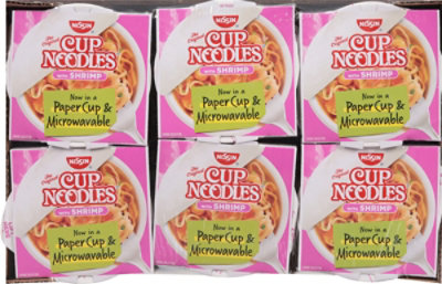 Nissin Cup Noodles Ramen Noodle Soup With Shrimp - 6-2.25 Oz - Image 3