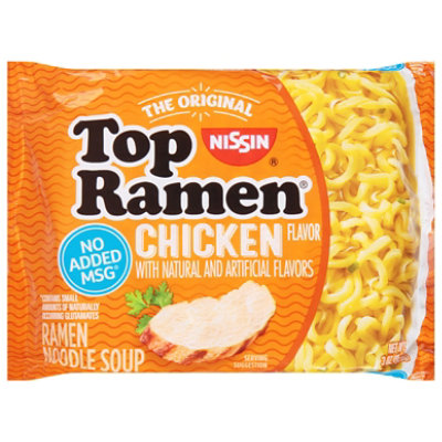 Nissin Top Ramen Ramen Noodle Soup Chicken Flavor 3 Oz Vons