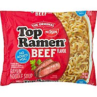 Nissin Top Ramen Ramen Noodle Soup Beef Flavor - 3 Oz - Image 1