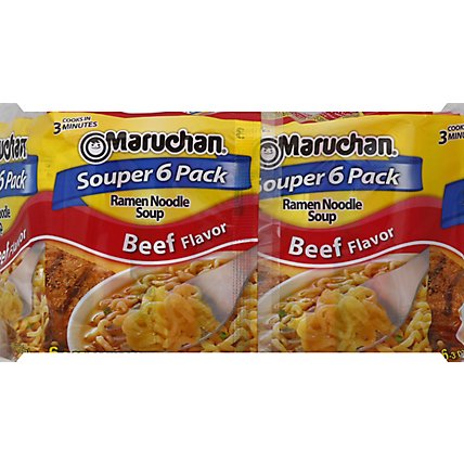Maruchan Ramen Noodle Soup Beef Flavor - 6-3 Oz