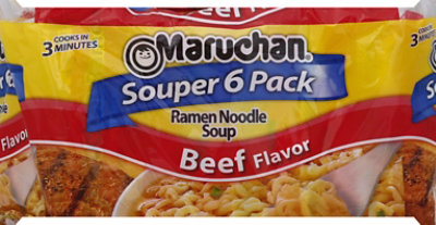 Maruchan Ramen Noodle Soup Beef Flavor - 6-3 Oz - Image 2