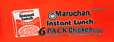 Maruchan Instant Lunch Ramen Noodle Soup Chicken Flavor - 6-2.25 Oz - Image 2