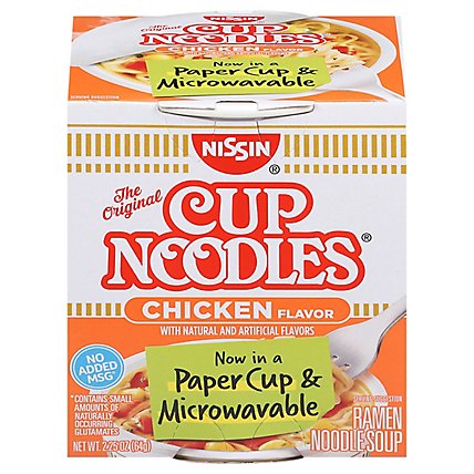 Nissin Cup Noodles Ramen Noodle Soup Chicken Flavor - 2.25 Oz - Image 2