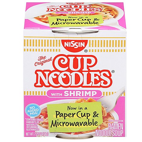 Nissin Cup Noodles Ramen Noodle Soup With Shrimp - 2.25 Oz