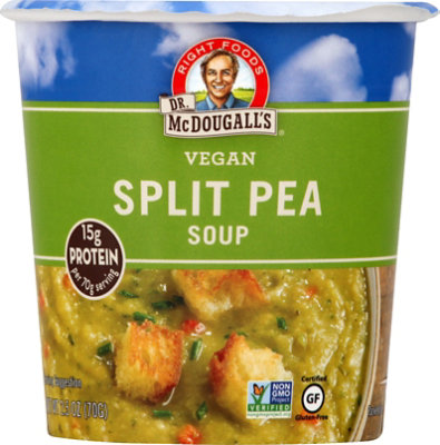 Dr. McDougalls Soup Gluten Free Vegan Split Pea With Barley - 2.5 Oz - Image 2