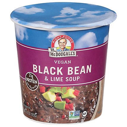 Dr. McDougalls Soup Gluten Free Vegan Black Bean & Lime - 3.4 Oz - Image 3