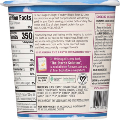 Dr. McDougalls Soup Gluten Free Vegan Black Bean & Lime - 3.4 Oz - Image 6