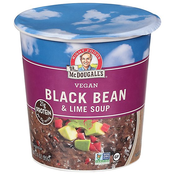 Dr. McDougalls Soup Gluten Free Vegan Black Bean & Lime - 3.4 Oz
