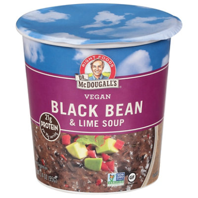 Dr. McDougalls Soup Gluten Free Vegan Black Bean & Lime - 3.4 Oz - Image 1