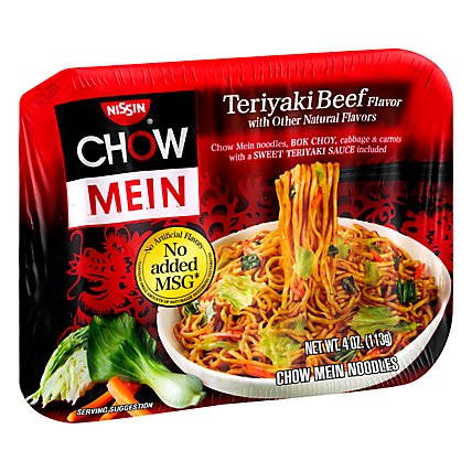 Nissin Chow Mein Noodle Premium Teriyaki Beef Flavor - 4 Oz - Image 2