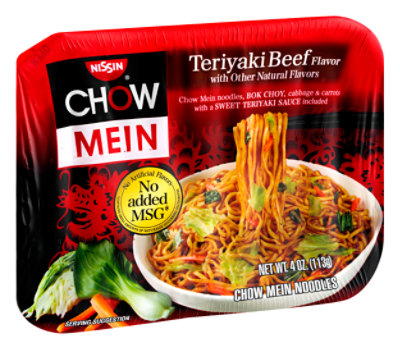 Nissin Chow Mein Noodle Premium Teriyaki Beef Flavor - 4 Oz - Image 2