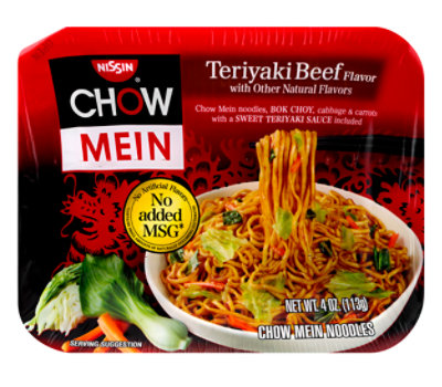 Nissin Chow Mein Noodle Premium Teriyaki Beef Flavor - 4 Oz - Image 1