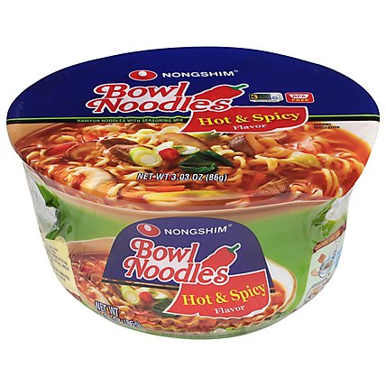 Nongshim Hot & Spicy Noodle Bowl - 3.03 Oz - Image 1