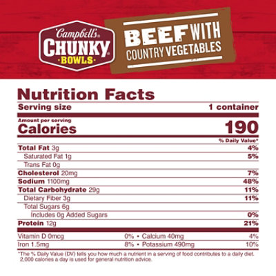 Campbell's Chunky Beef Soup with Country Vegetables - 15.25 Oz - Image 4