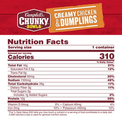 Campbell's Chunky Creamy Chicken and Dumplings Soup - 15.25 Oz - Image 4