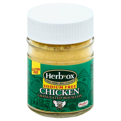 HERBOX Bouillon Granulated Chicken Flavor Sodium Free 3.3 Oz Safeway