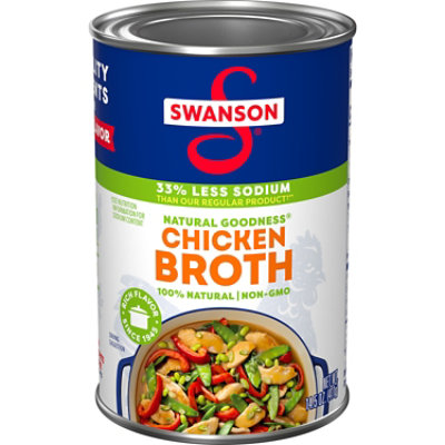 Swanson Natural Goodness 100% Natural - 33% Less Sodium Chicken Broth - 14.5 Oz - Image 1