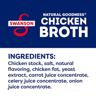 Swanson Natural Goodness 100% Natural - 33% Less Sodium Chicken Broth - 14.5 Oz - Image 5