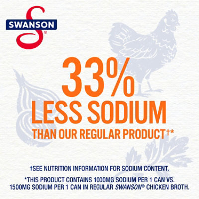 Swanson Natural Goodness 100% Natural - 33% Less Sodium Chicken Broth - 14.5 Oz - Image 3