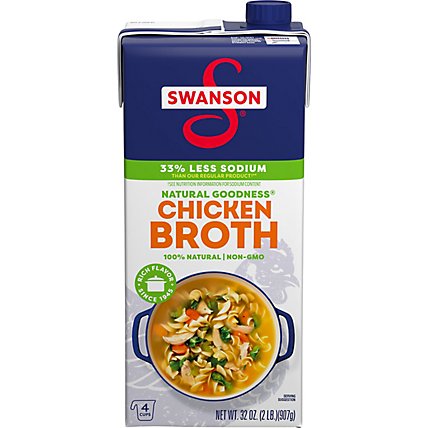 Swanson Natural Goodness Chicken Broth 33% Less Sodium - 32 Oz - Image 2