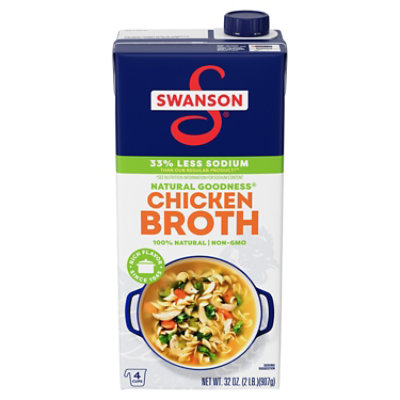 Swanson Natural Goodness Natural Goodness Lower Sodium Chicken Broth - 32 Oz - Image 1