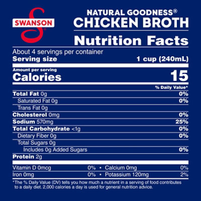 Swanson Natural Goodness Natural Goodness Lower Sodium Chicken Broth - 32 Oz - Image 4