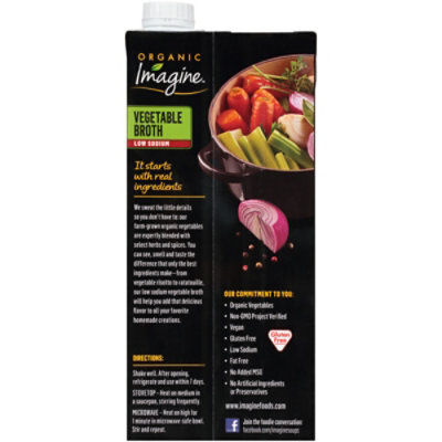 Imagine Natural Creations Organic Broth Vegetable Low Sodium - 32 Fl. Oz. - Image 5