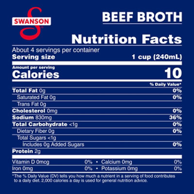 Swanson 100% Natural Beef Broth - 32 Oz - Image 3