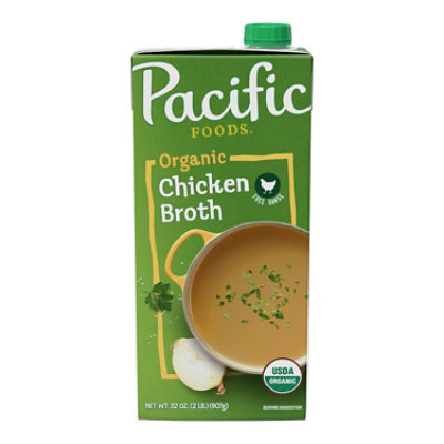 Pacific Organic Broth Chicken Free Range - 32 Fl. Oz.