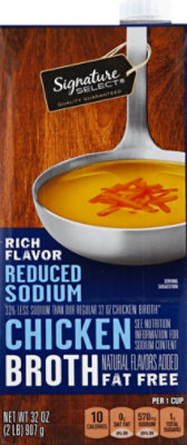 Signature SELECT Broth Chicken Reduced Sodium - 32 Oz - Image 2