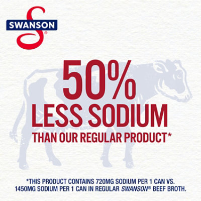 Swanson 100% Natural - 50% Less Sodium Beef Broth - 14.5 Oz - Image 3