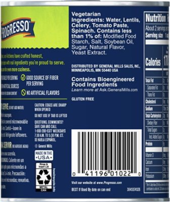 Progresso Vegetable Classics Soup Lentil - 19 Oz - Image 6