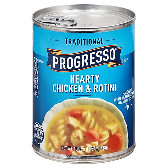 Progresso Traditional Soup Hearty Chicken & Rotini - 19 Oz