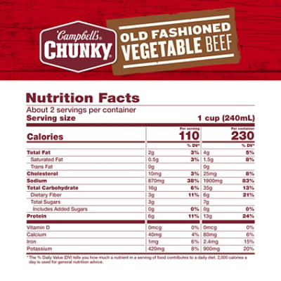 Campbell's Chunky Old Fashioned Vegetable Beef Soup - 18.8 Oz - Image 4