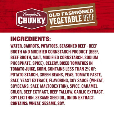 Campbell's Chunky Old Fashioned Vegetable Beef Soup - 18.8 Oz - Image 5