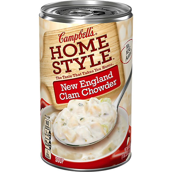 Campbells Home Style Soup New England Clam Chowder - 18.8 Oz
