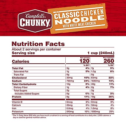 Campbells Chunky Soup Classic Chicken Noodle - 18.6 Oz - Image 5