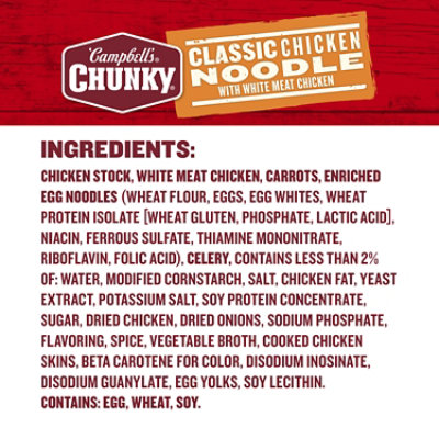 Campbell's Chunky Classic Chicken Noodle Soup - 18.6 Oz - Image 5